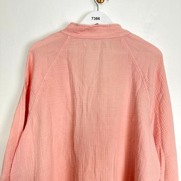 FREE PEOPLE Summer Daydream Tunic Shirt in Flamingo Size Small - Picture 9 of 9